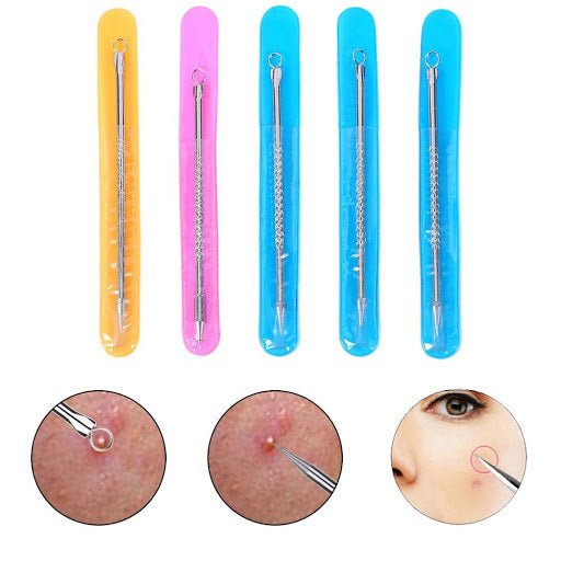 Vỉ 12 Que Nặn Mụn Chống Gỉ Siêu Rẻ Nặn Mụn Đầu Đen Sợi Bã Nhờn