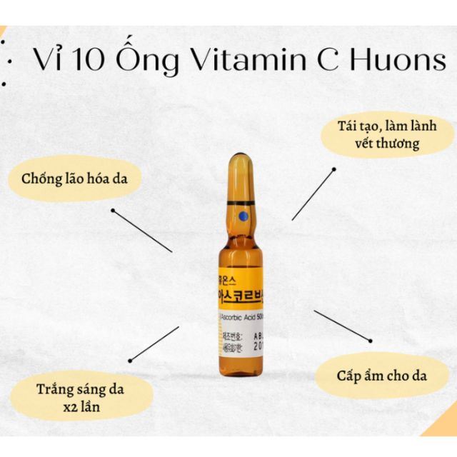 Vỉ 10 lọ Vitamin C huons Hàn Quốc