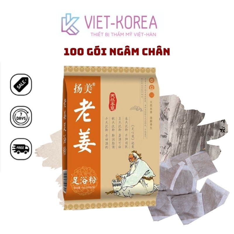 (1 Bịch 100 Gói) Thảo Dược Ngâm Chân Thải Độc Bàn Chân, Giảm Đau Nhức