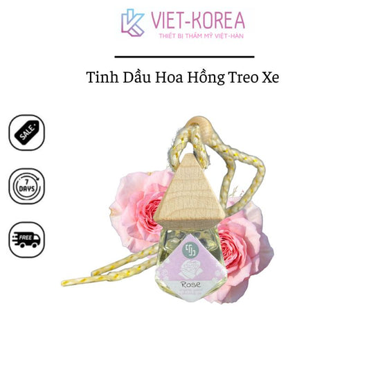 Tinh Dầu Hoa Hồng Khử Mùi Treo Xe Ô Tô Chiết Xuất 100% Từ Thiên Nhiên