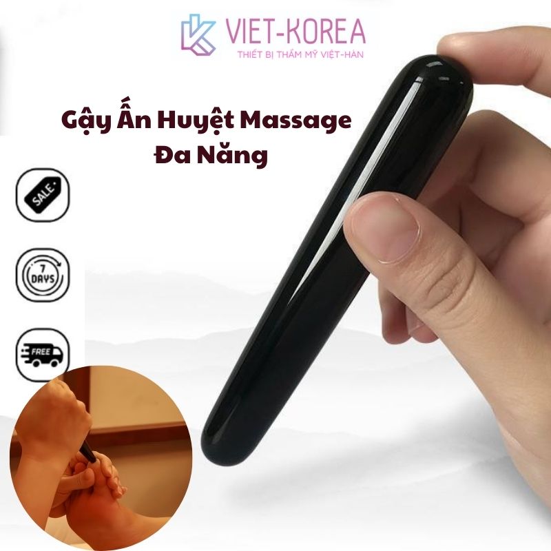 Gậy ấn huyệt massage đá thật từ thiên nhiên giúp đả thông kinh mạch dùng trong spa