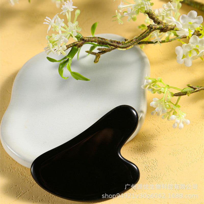 Đá Guasha Massage Mặt Cao Cấp Trái Tim Đen Tạo Cằm Vline