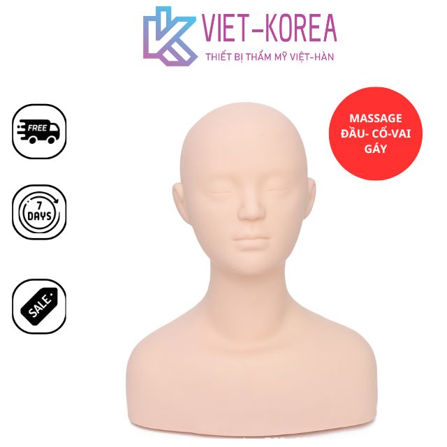 Đầu canh silicon nửa người học massage đầu, cổ, vai gáy, ấn huyệt