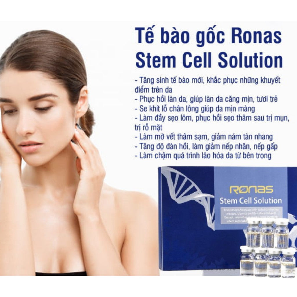 Tế bào gốc căng bóng Ronas - Hộp 10 lọ