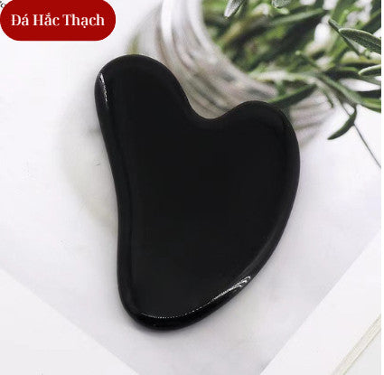 Đá Guasha Massage Mặt Cao Cấp Trái Tim Đen Tạo Cằm Vline