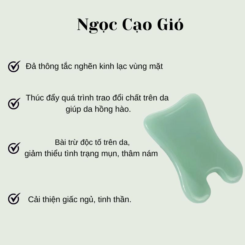 Ngọc Cạo Gió Massage Đả Thông Kinh Lạc Xanh Ngọc Bích