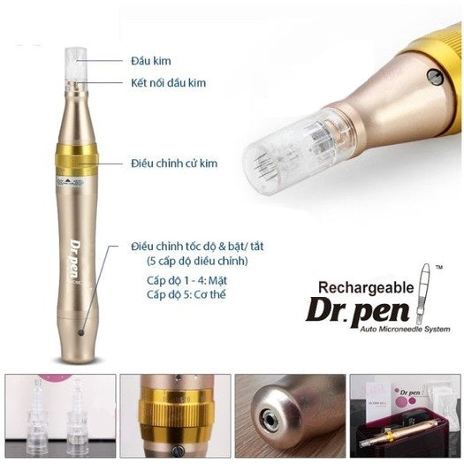 Dr Pen M5 Vàng Tích Điện Cấy Trắng Cấy Tảo