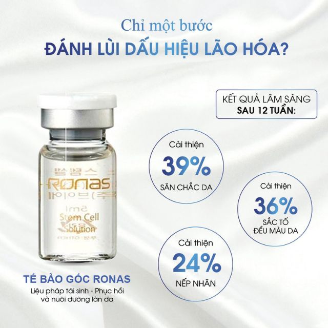 Tế bào gốc căng bóng Ronas - Hộp 10 lọ